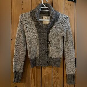 Hollister Women's Two-Tone Knit Cardigan Sweater